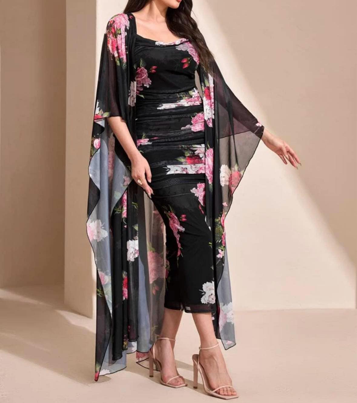 Robe deux pièces avec kimono