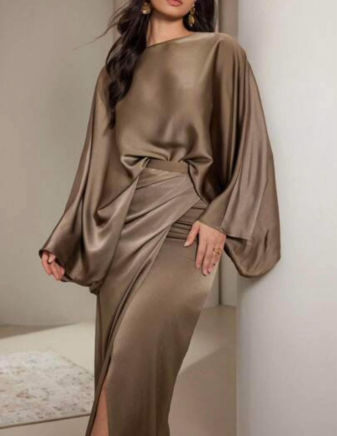 Robe long en satin