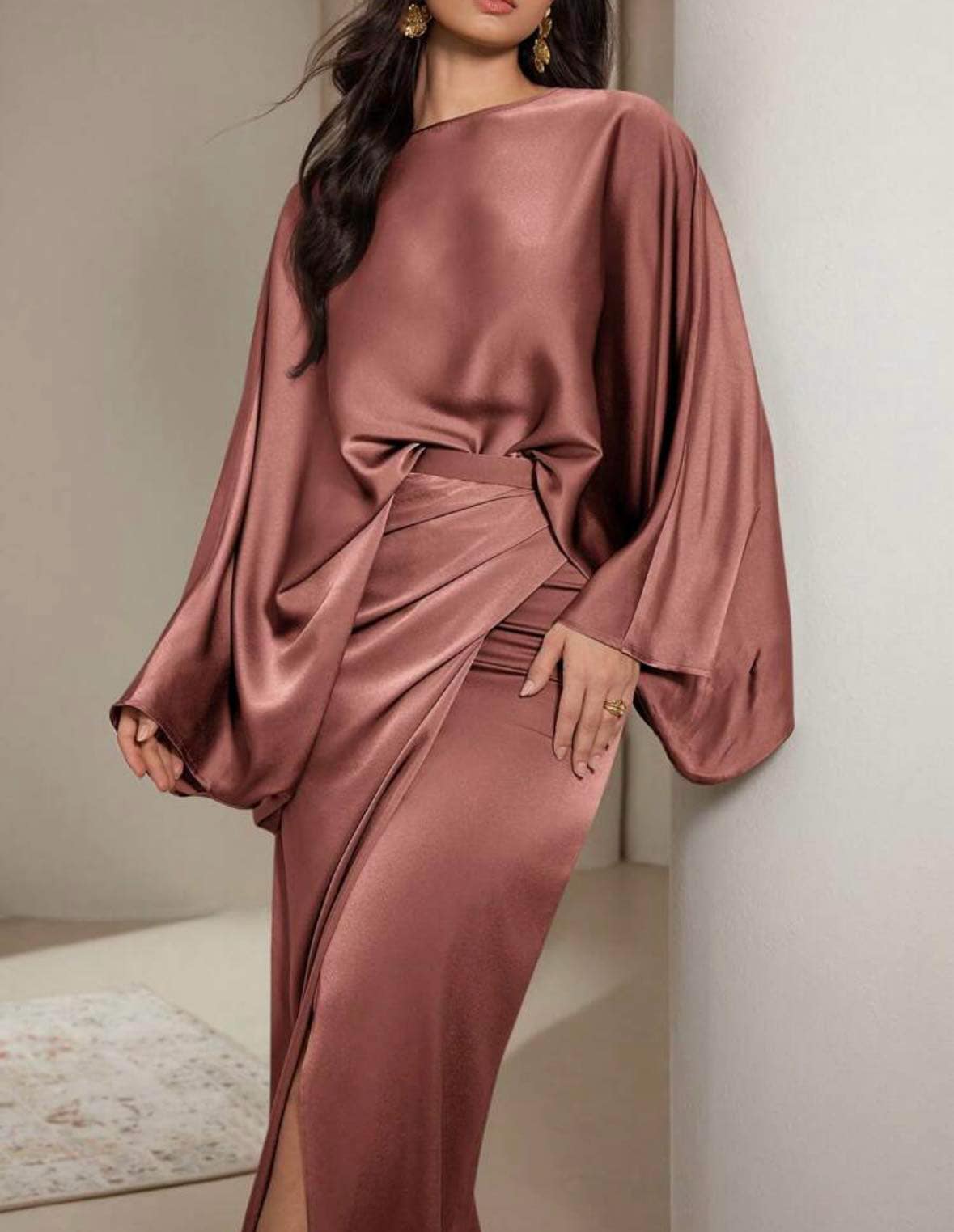Robe long en satin
